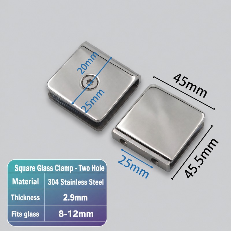 304 Stainless Steel Frameless Glass Door Clamp