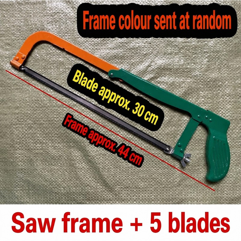 Hand Hacksaw Frame with 5 Blades