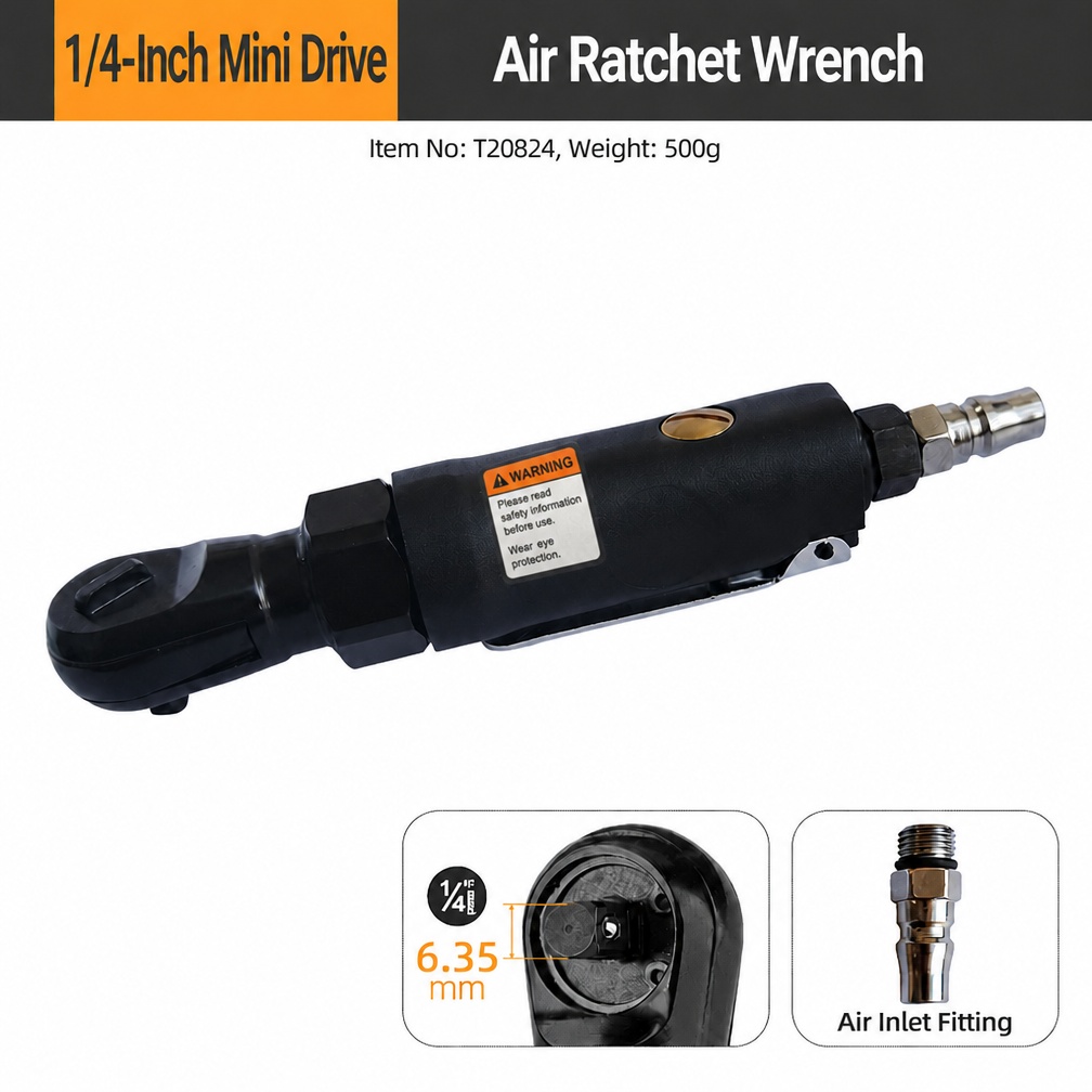 1/4-Inch Air Ratchet Wrench (Industrial Straight Type)