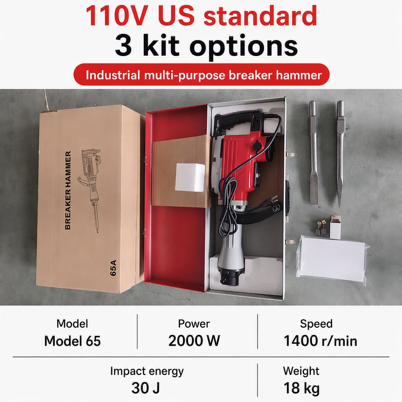 110V Electric Demolition Hammer (2000 W Breaker)