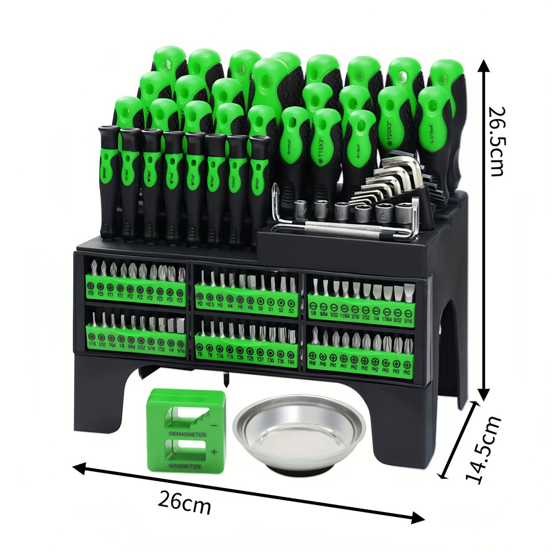 118-Piece Precision Screwdriver Bit Set (Magnetic, Stand)