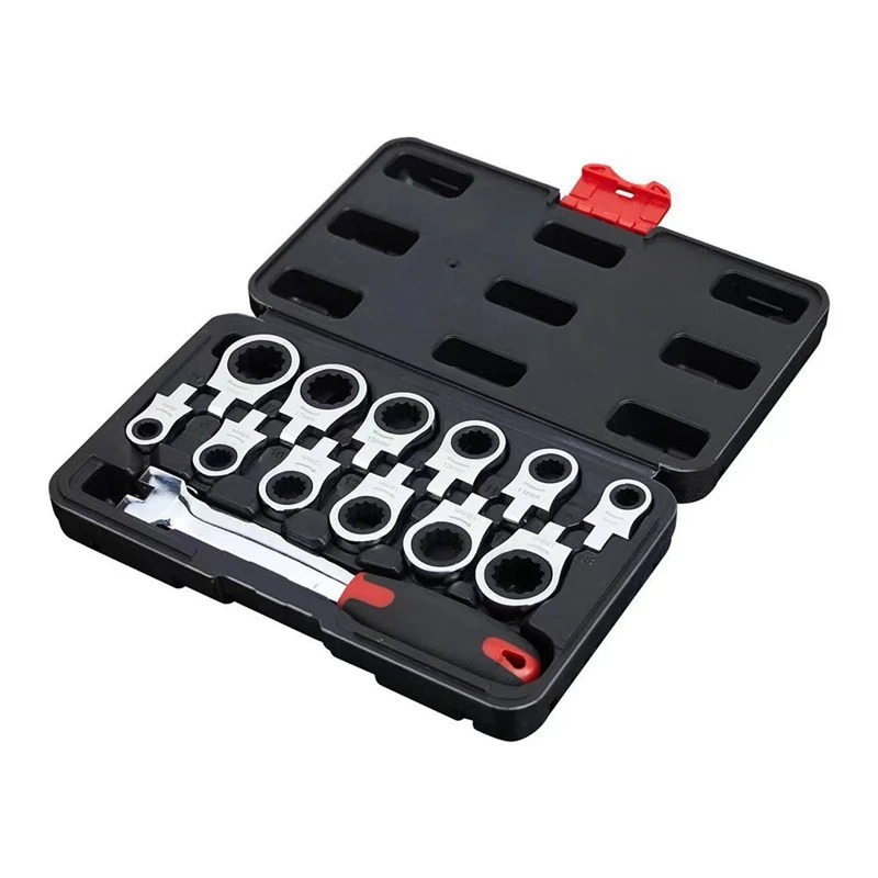 13-Piece Interchangeable-Head Ratchet Wrench Set (Hard Case)