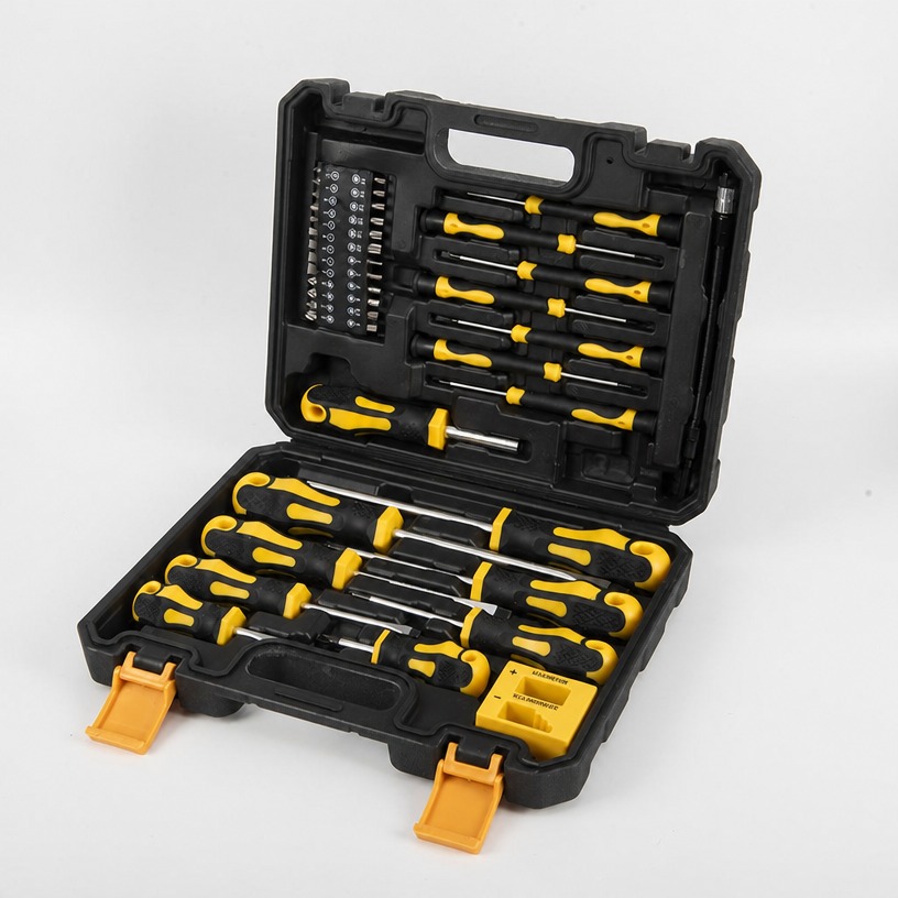 43-Piece Magnetic Screwdriver & Bit Set (CR-V, Storage Case)