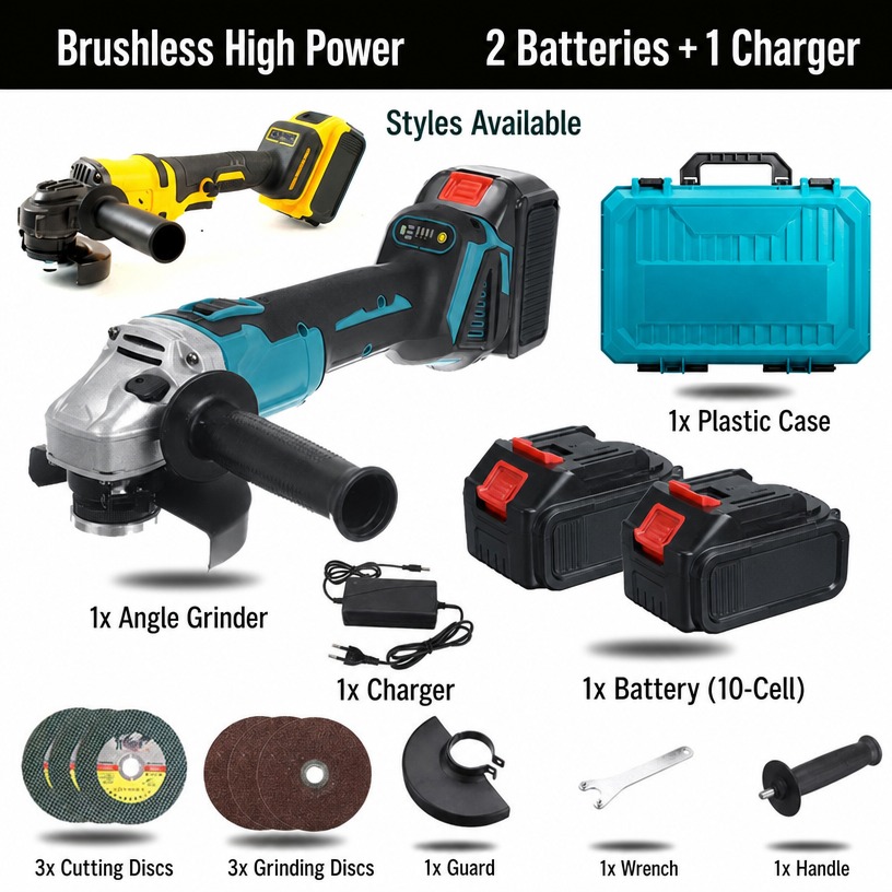 5-Inch (125mm) Brushless Cordless Angle Grinder Kit