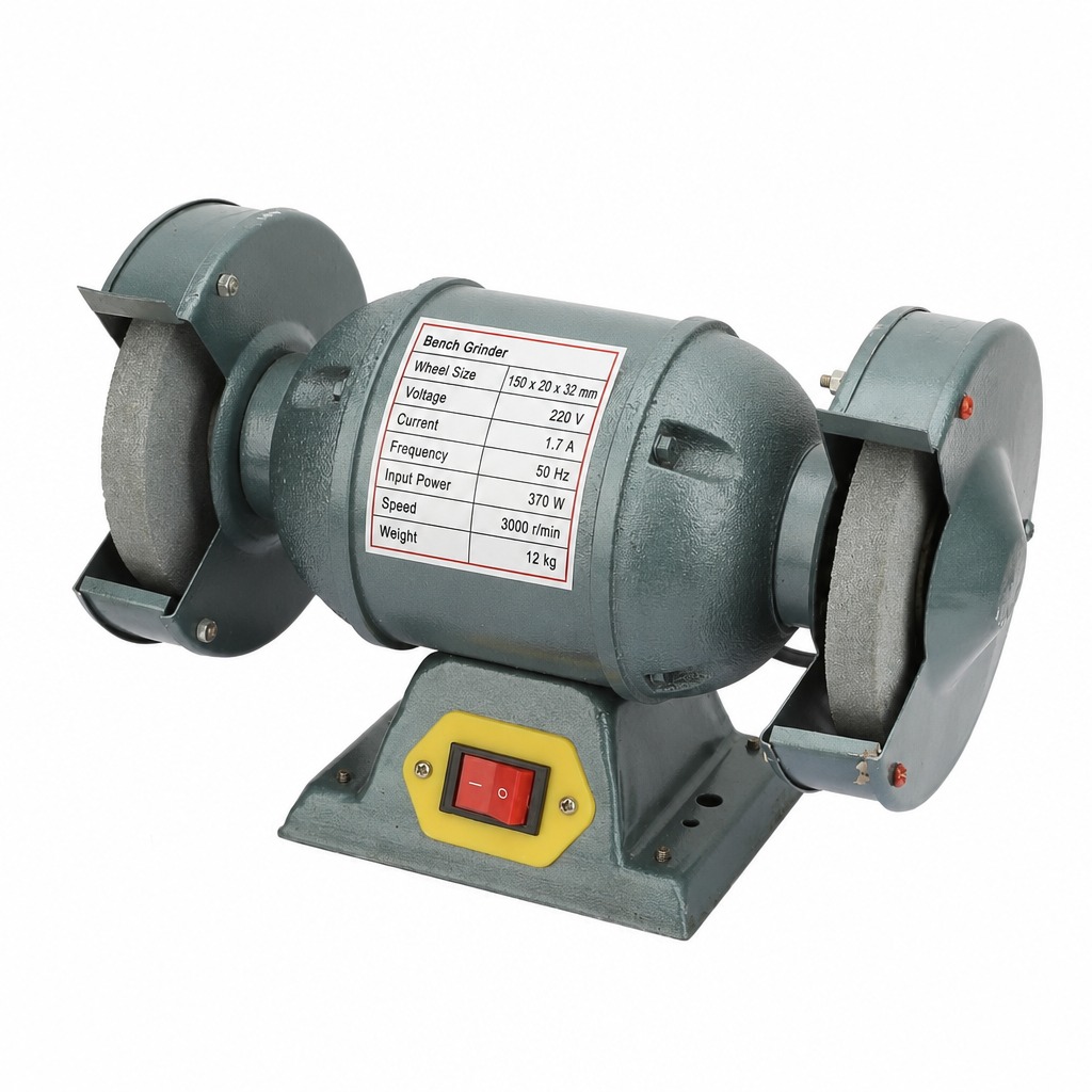 6 Inch Bench Grinder 370W with Twin Grinding Wheels