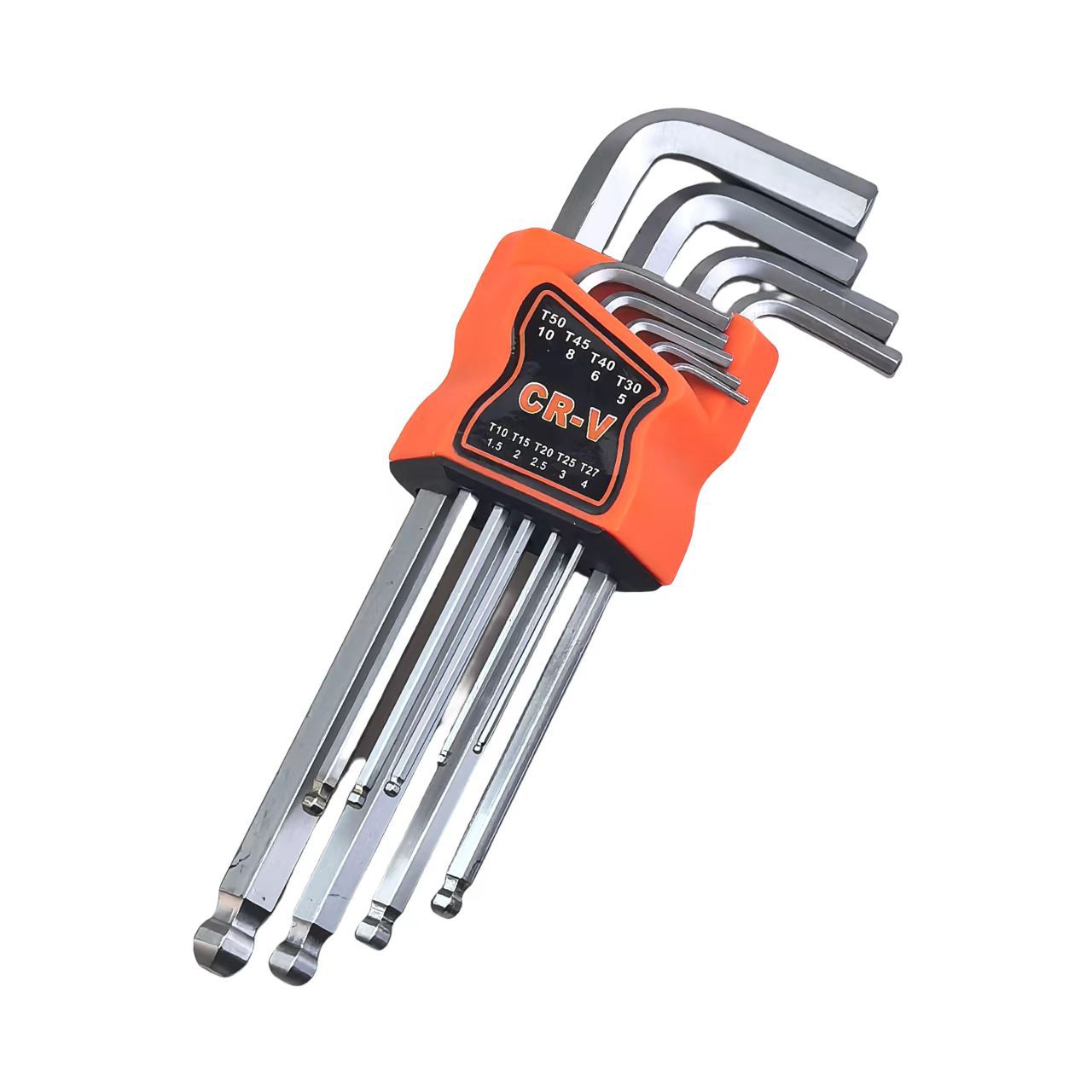 Ball-End Hex Key Set (9-Piece, CR-V, Torx + Metric)