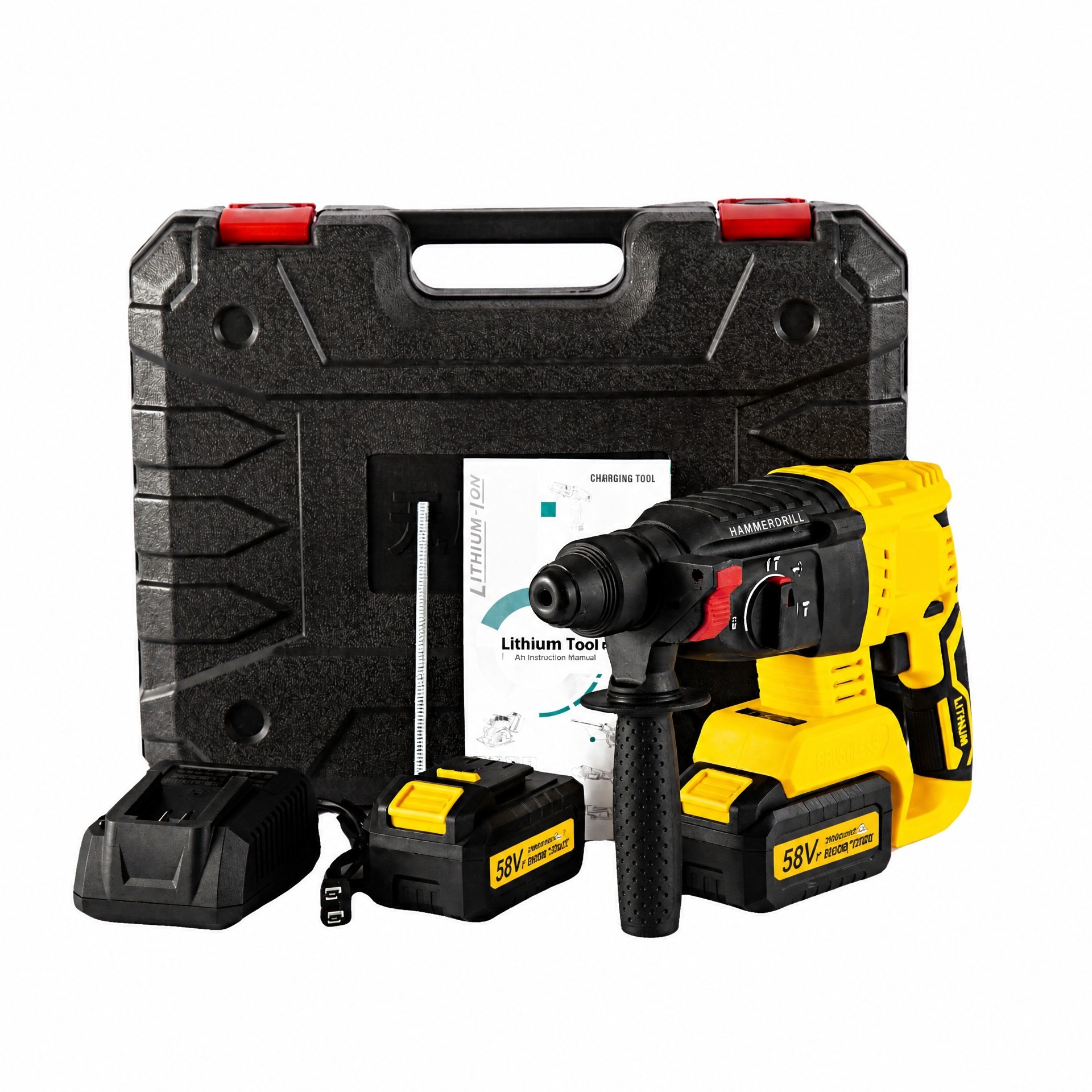 21V Brushless Cordless Rotary Hammer (2 Batteries, SDS-Plus)