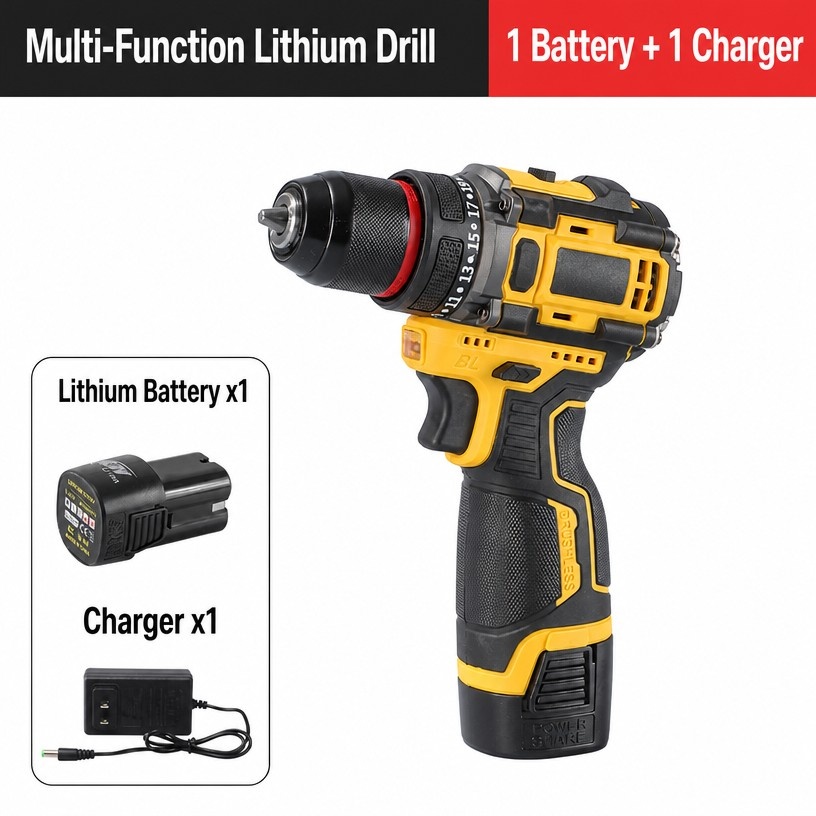 21V Brushless Impact Drill Kit (1 Battery + Charger)