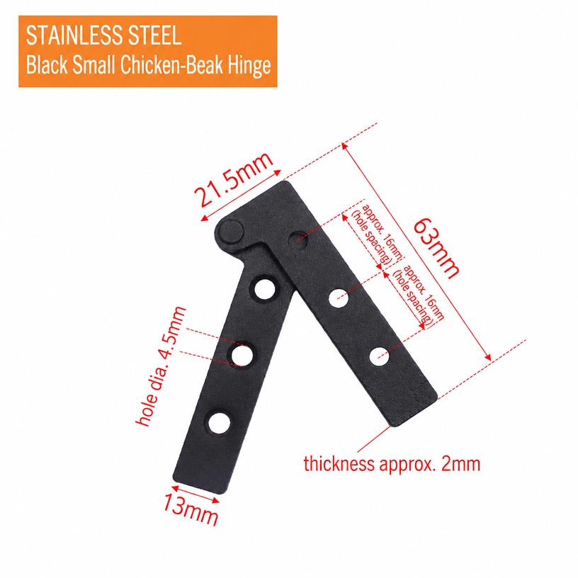 304 Stainless Steel Casement Window Hinge (Side-Axis)