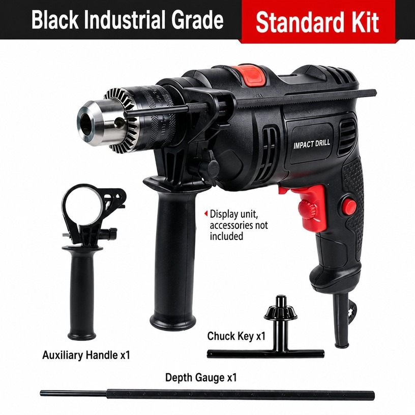 13mm Corded Impact Drill (Industrial Grade, Standard Kit)