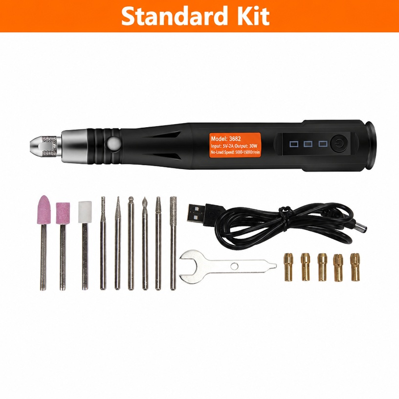 Cordless Mini Rotary Tool with Engraving & Polishing Kit