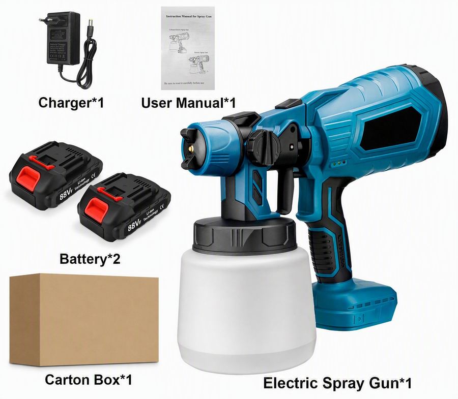 Cordless Paint Sprayer Kit (2 Batteries, High-Capacity Edition)