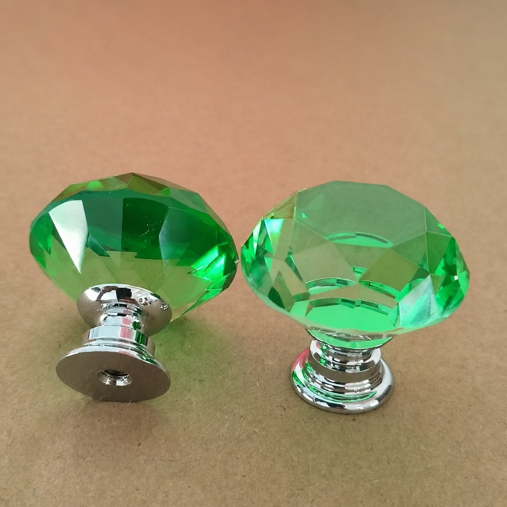 Crystal Glass Diamond Cabinet Knob 30mm
