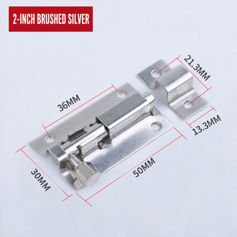 Heavy-Duty Solid Stainless Steel Door Bolt (Thickened Core)