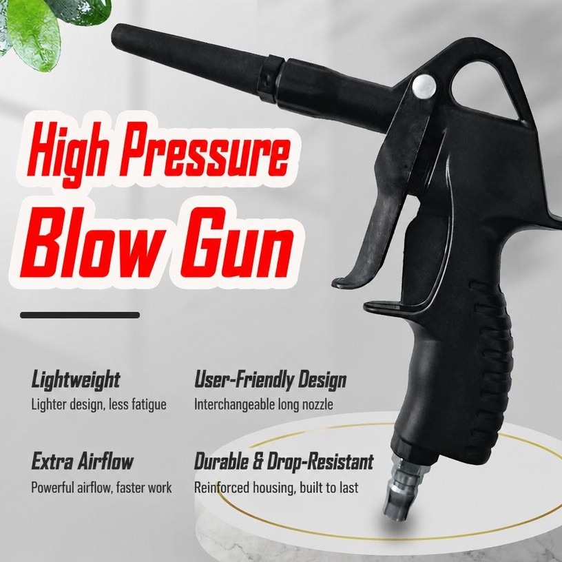 High-Pressure Air Blow Gun (Heavy-Duty, Quick-Connect)