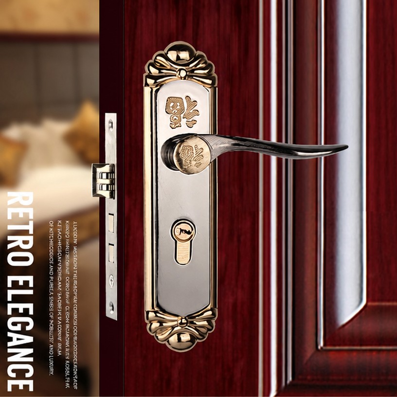 Interior Door Lever Lock Set (Aluminum Alloy, Quiet Latch)