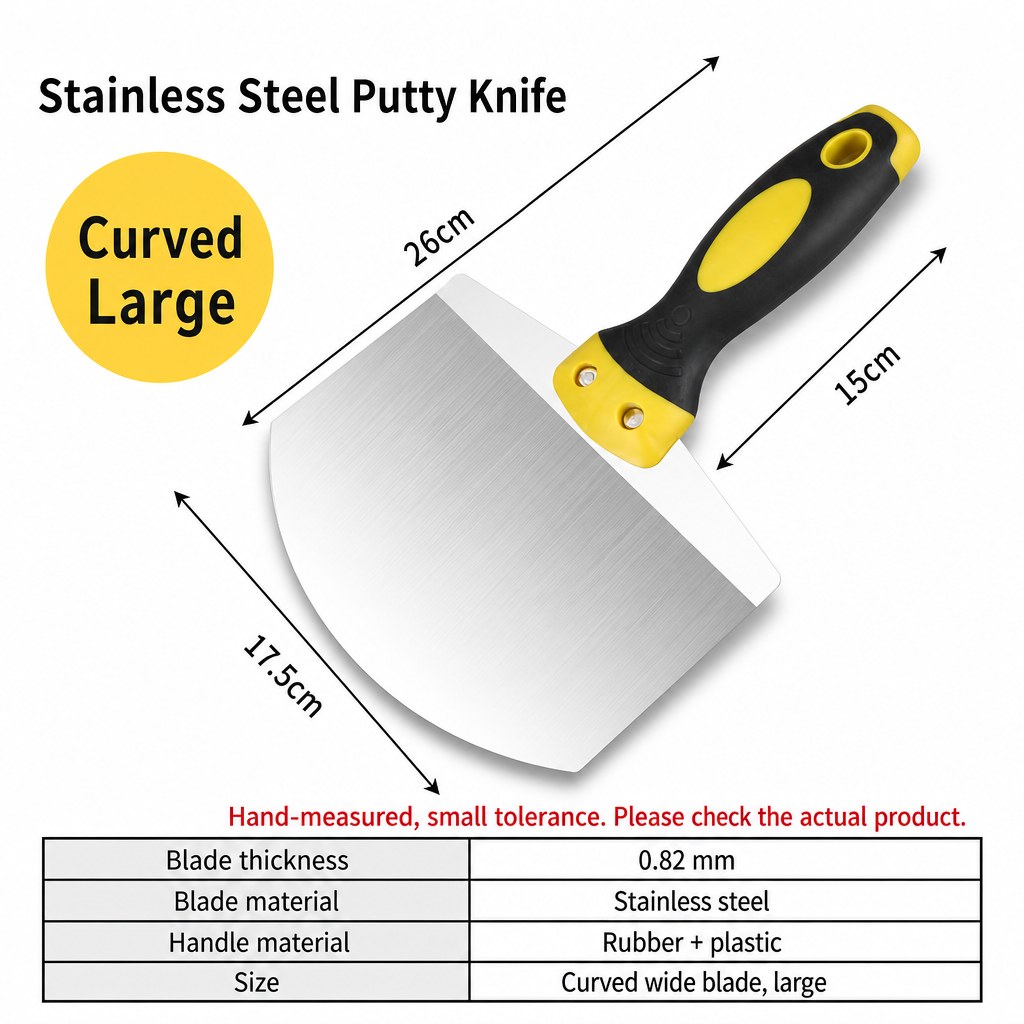 Large Curved Scraper Knife, Stainless Steel (26 cm)