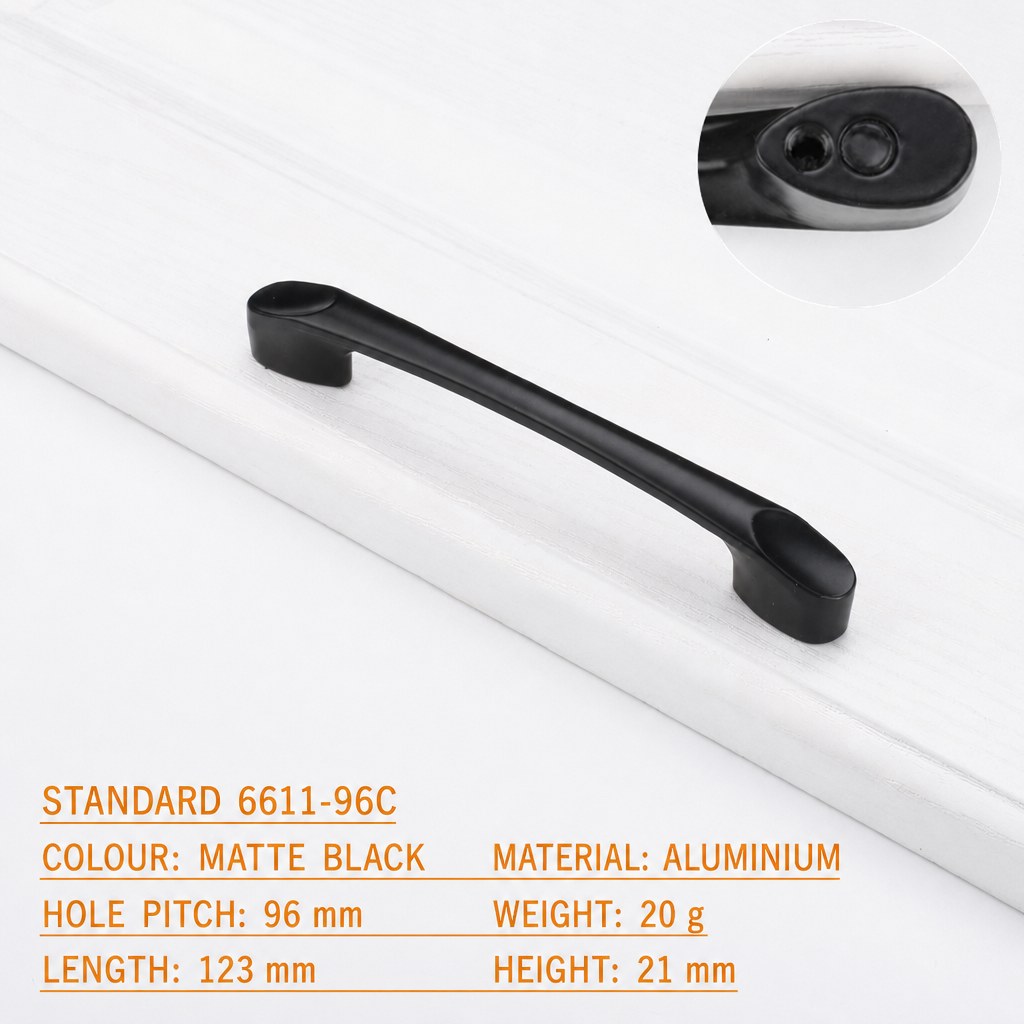 Matte Black Thumb Print Pull (96 mm Pitch)