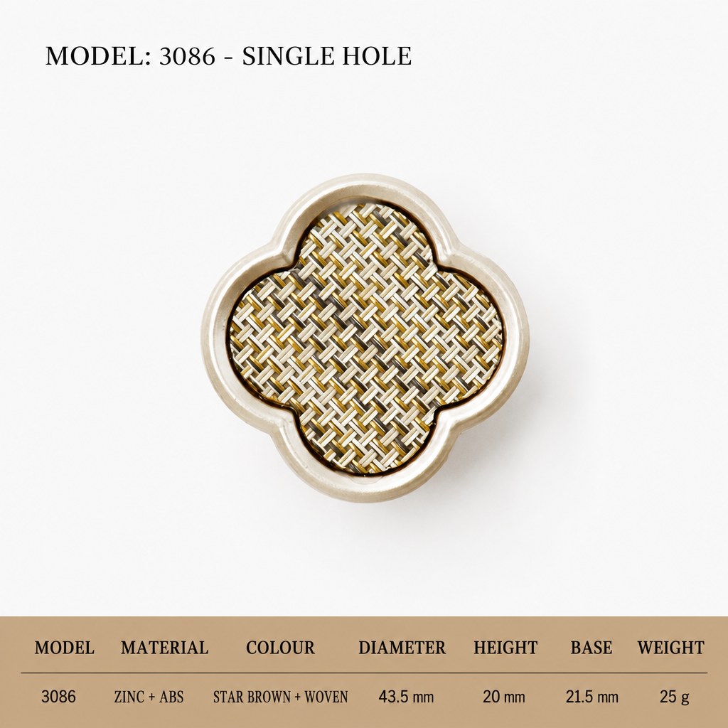 New Chinese Style Single Hole Pull (Woven Insert)