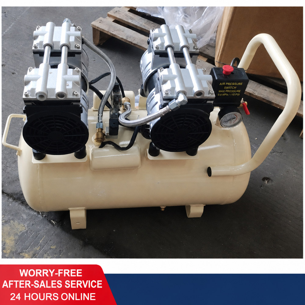Oil-Free Low-Noise Air Compressor 50 L (Twin Pump)