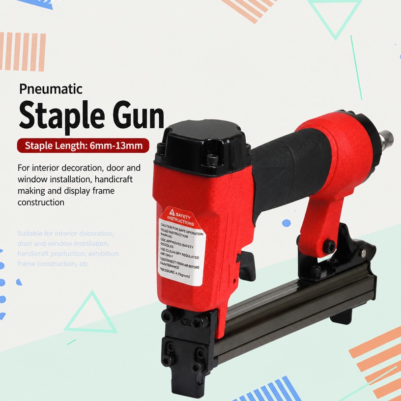 Pneumatic Multi-Function Nailer (F30 Straight / T64 Steel / 1013U Staple)