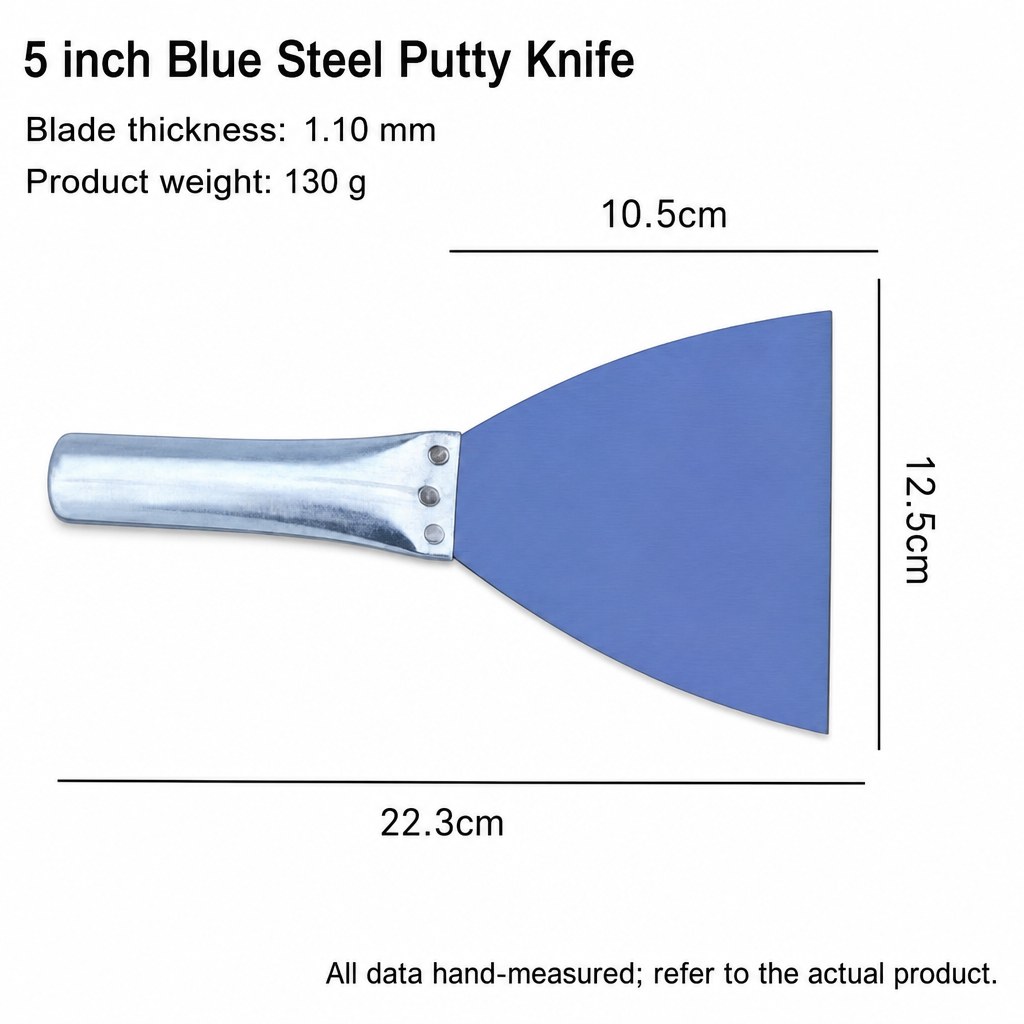 Putty Knife, Blue Steel Blade 5 inch (125 mm)