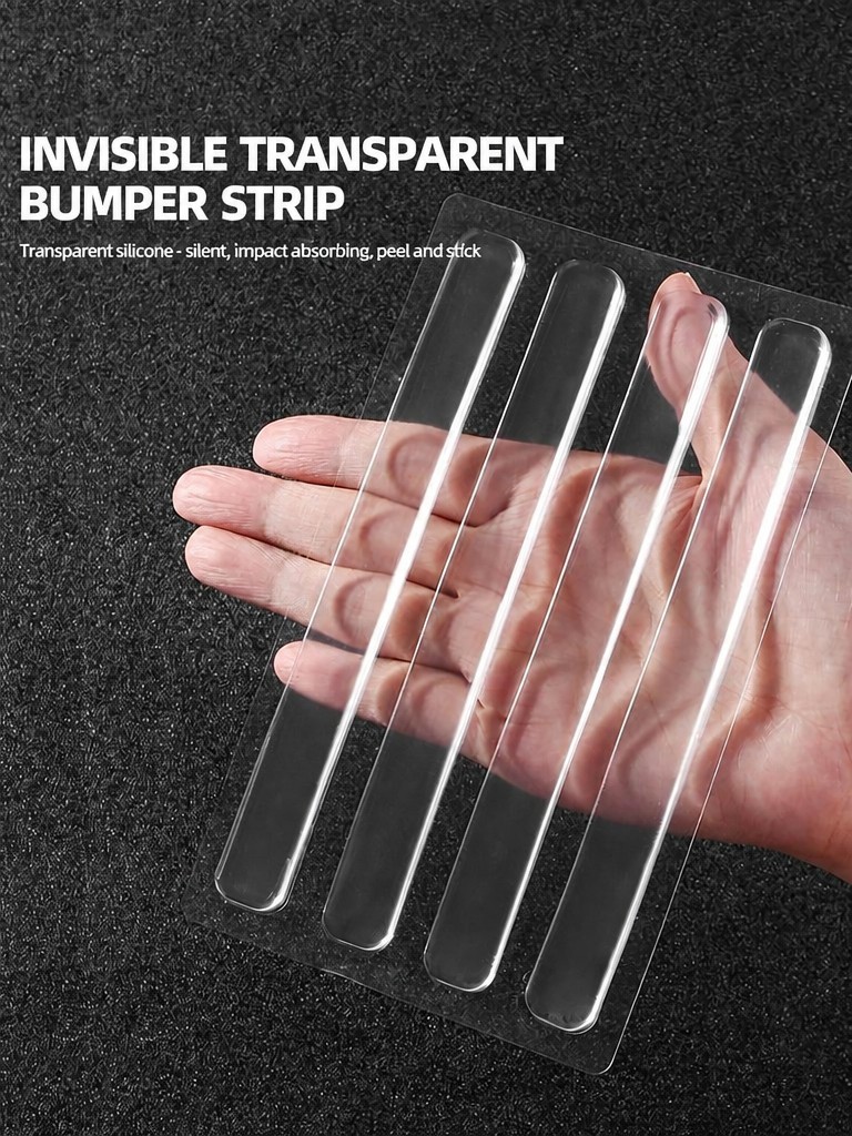 Silicone Door Bumper Pads (35 x 10 x 2.5 mm, 8-Pack)
