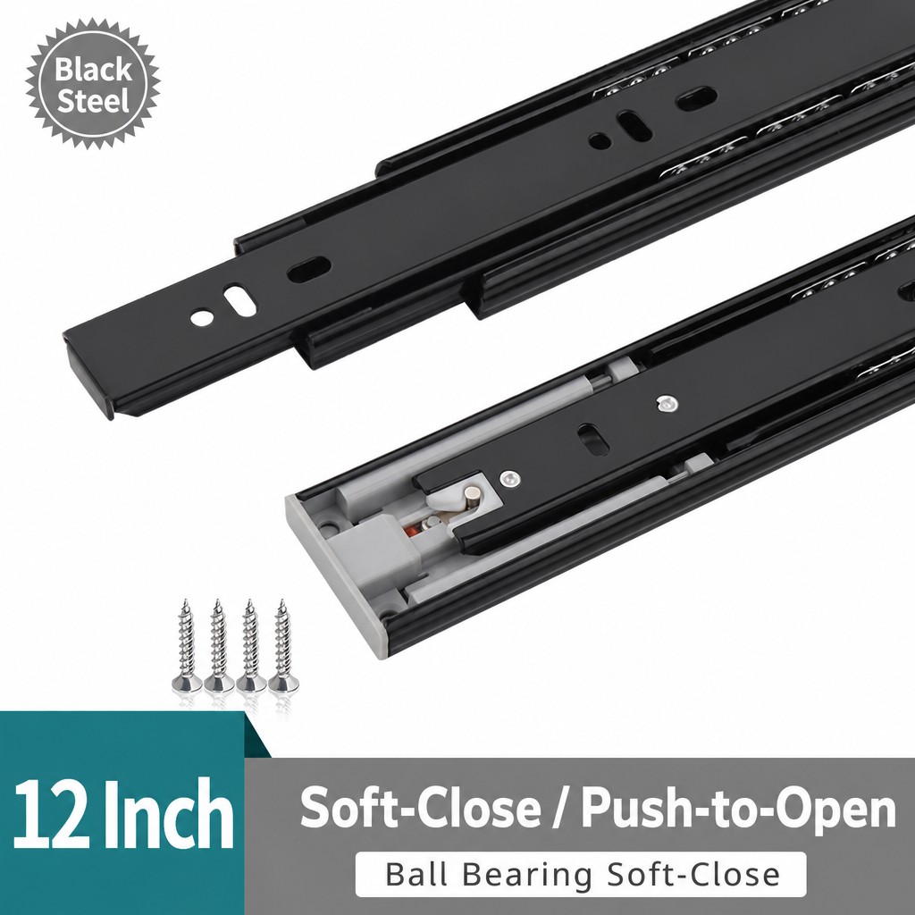 Full Extension Soft-Close Ball Bearing Drawer Slide