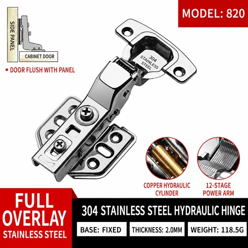 304 Stainless Steel Hydraulic Soft-Close Hinge